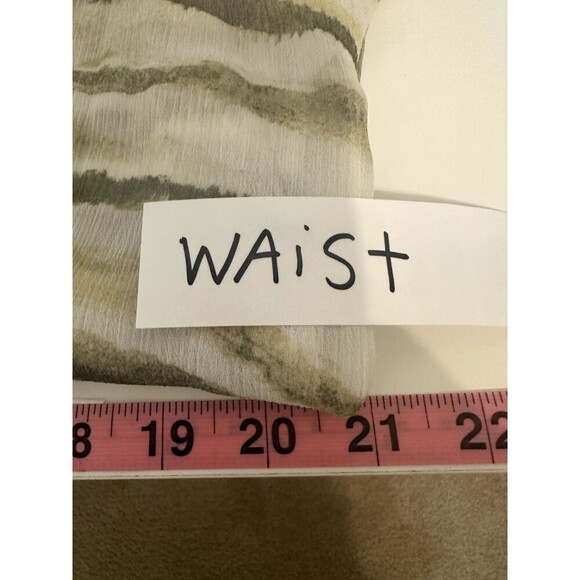 Chicos Womans Long Lined Sheer Top Size 2 Animal Print Office Beachy Vacation - Picture 6 of 12